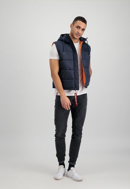 ALPHA INDUSTRIES Vesta Hooded Puffer Vest FD - modrá (118110/07)