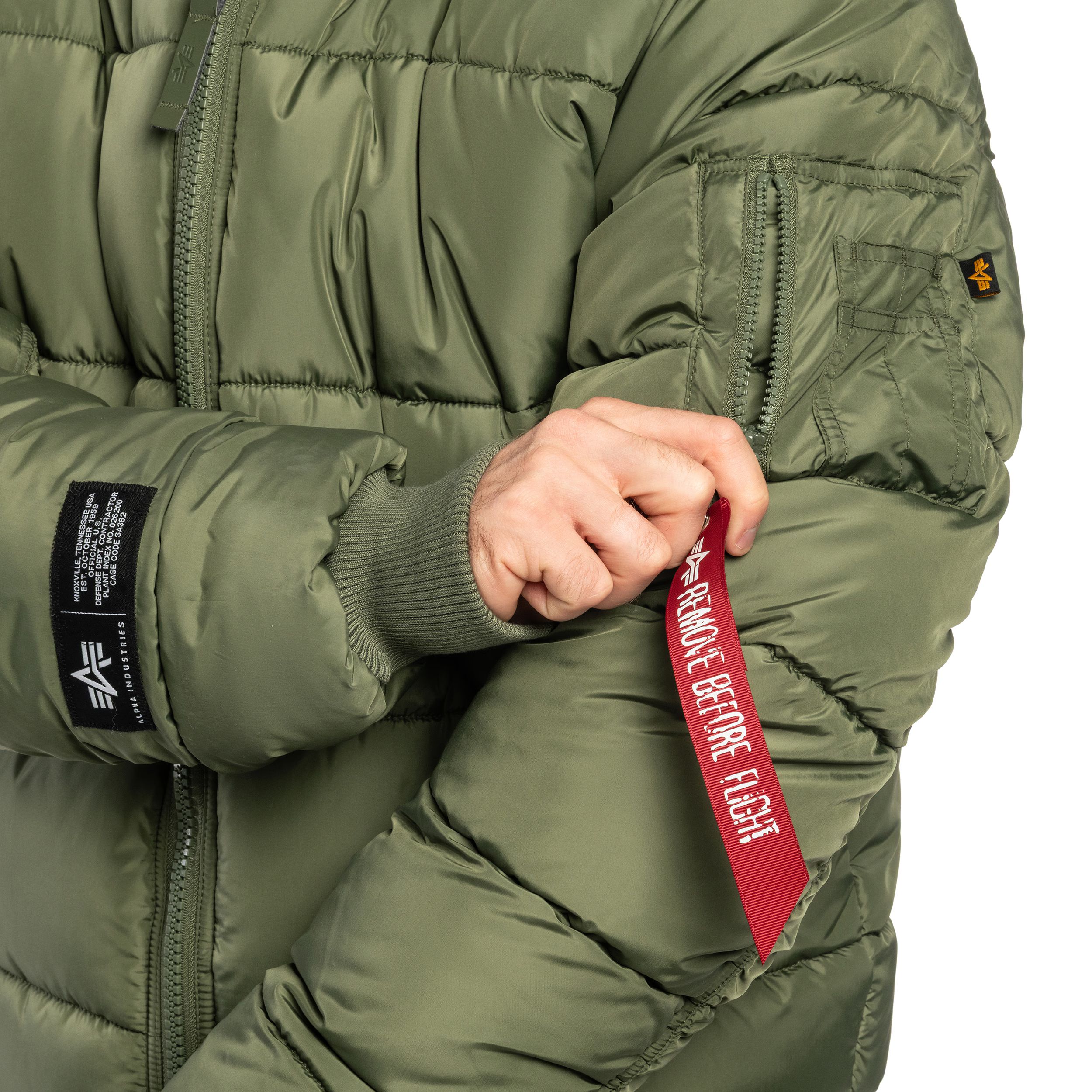 ALPHA INDUSTRIES Bunda MA-1 Logo Puffer Winter Jacket - sage green (258125/01)