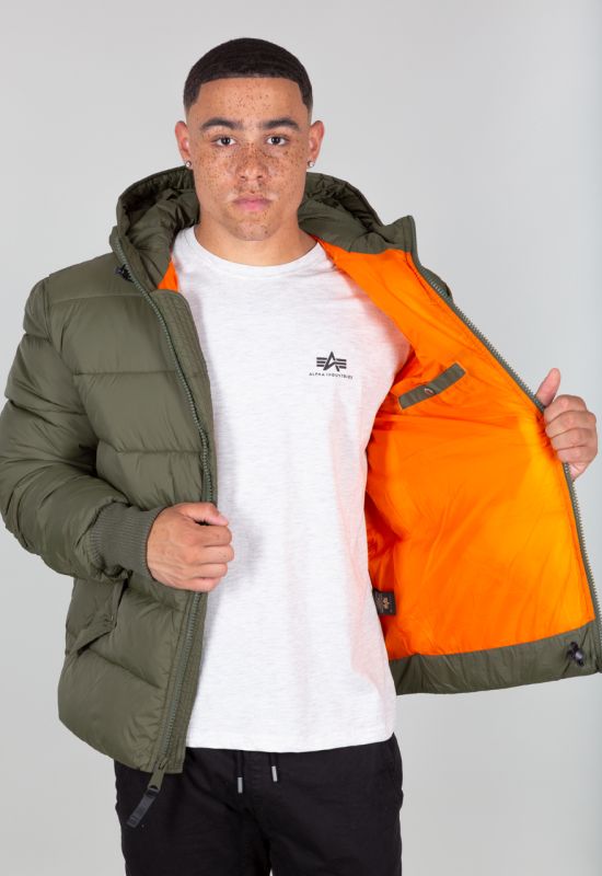 ALPHA INDUSTRIES Bunda Hooded Puffer Alpha FD - dark green (118113/257)