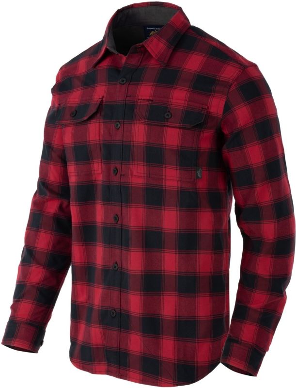 HELIKON Blúza GreyMan Shirt - Coral Crimson Checkered (KO-GMN-NS-PH)