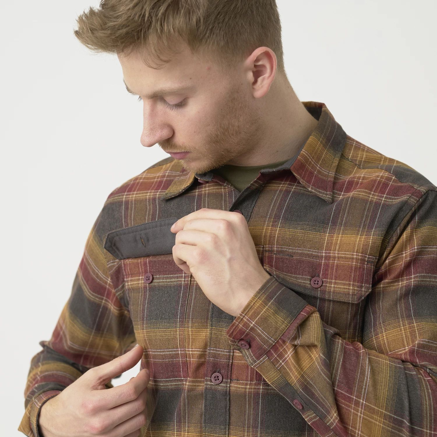 HELIKON Blúza GreyMan Shirt - old-school grey plaid (KO-GMN-PN-2J)