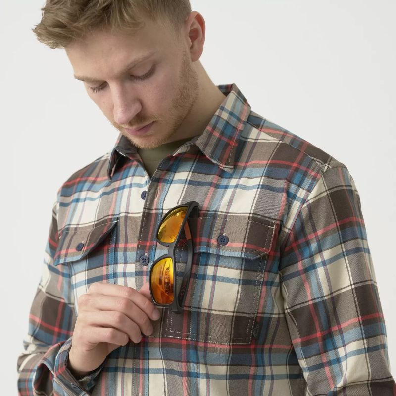 HELIKON Blúza GreyMan Shirt - true grey checkered (KO-GMN-NS-PW)