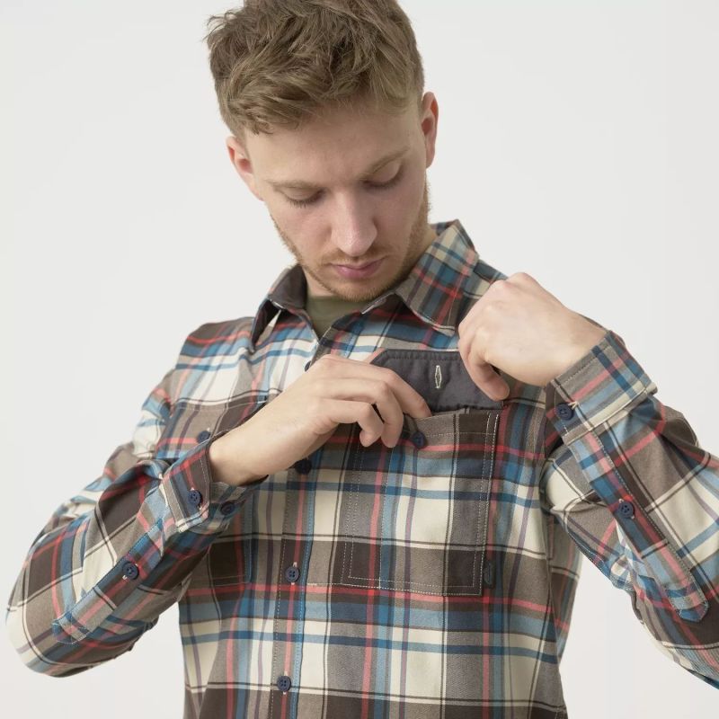 HELIKON Blúza GreyMan Shirt - true grey checkered (KO-GMN-NS-PW)