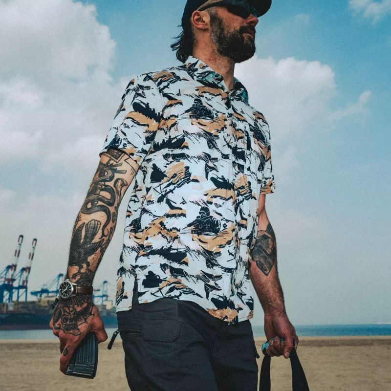 HELIKON Košela Hawaiian - brushstroke camo (KO-HAW-CB-1S)