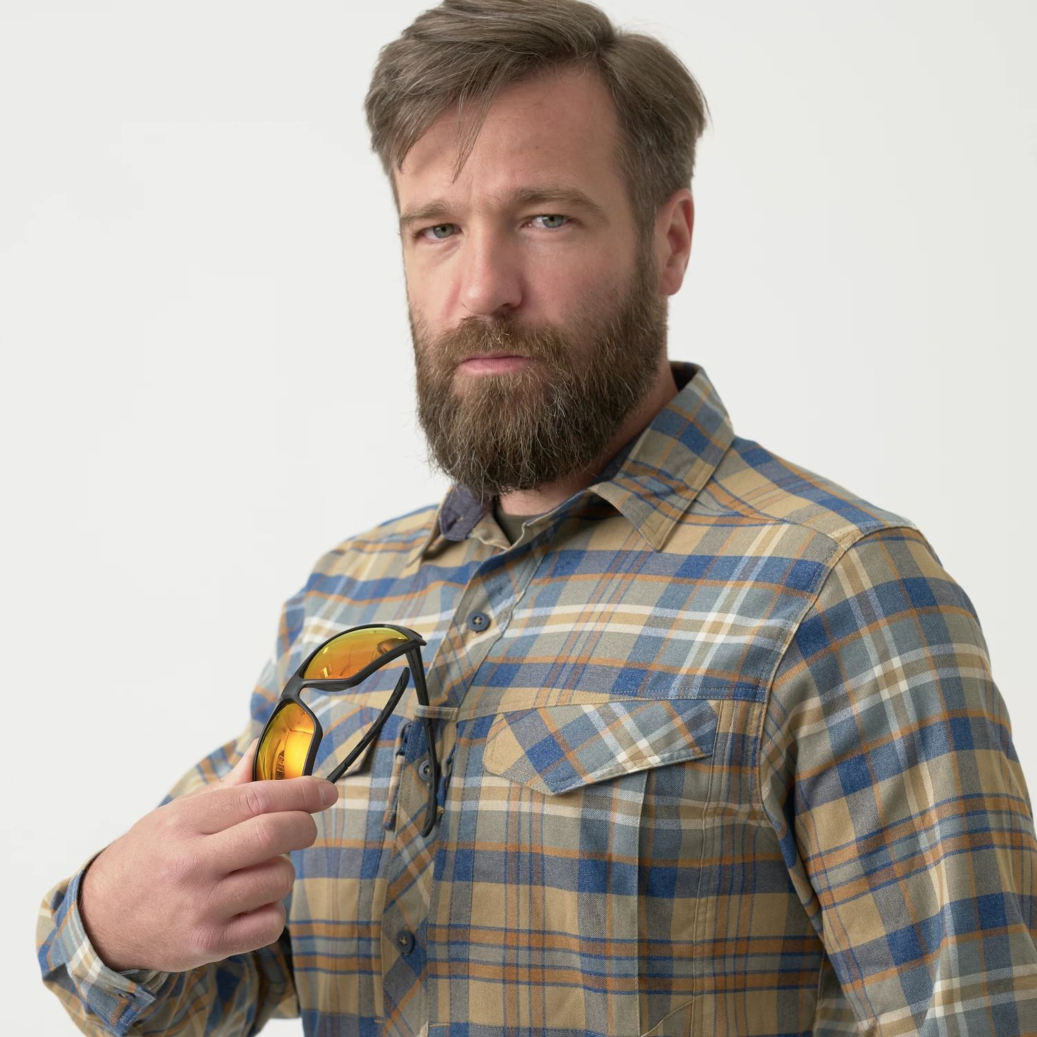 HELIKON Blúza Defender MK2 Pilgrim Shirt - moss green denim (KO-DPG-SR-1U)