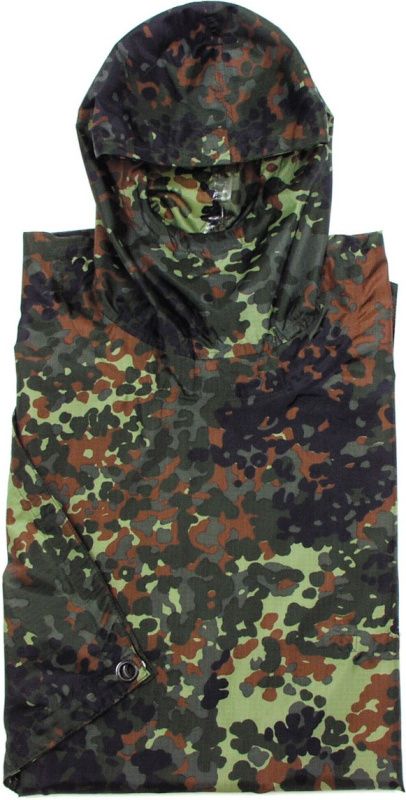 MFH BW Pončo / pršíplášť 144x223xm ripstop - flecktarn (08524V)