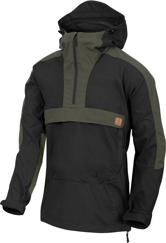 HELIKON Bunda Anorak Woodsman - čierna / taiga green (KU-WDN-DC-0109A)