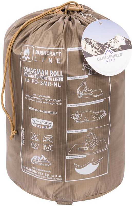 HELIKON Pončo / pršíplášť SWAGMAN ROLL - čierne (PO-SMR-NL-01)