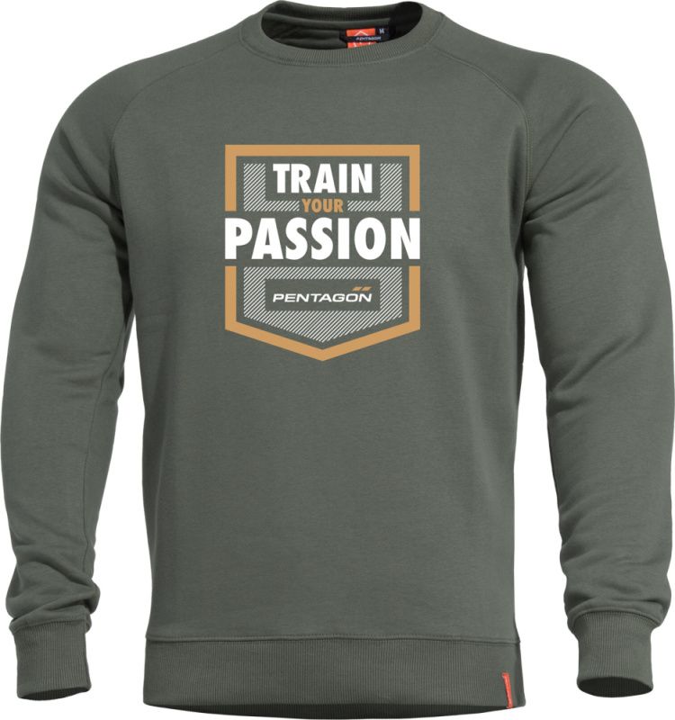 PENTAGON Sveter HAWK TRAIN YOUR PASSION - tmavo zelený (K09019-TP)