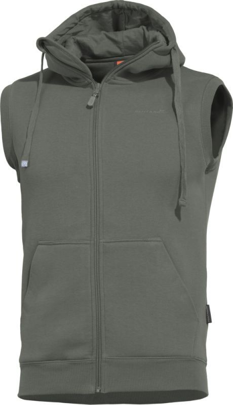 PENTAGON Mikina THESPIS s kapucňou, bez rukávov - camogreen (K08027)