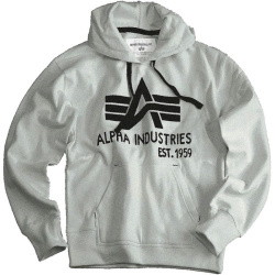 ALPHA INDUSTRIES Mikina BIG A Classic Hoody - šedá (103308/17)