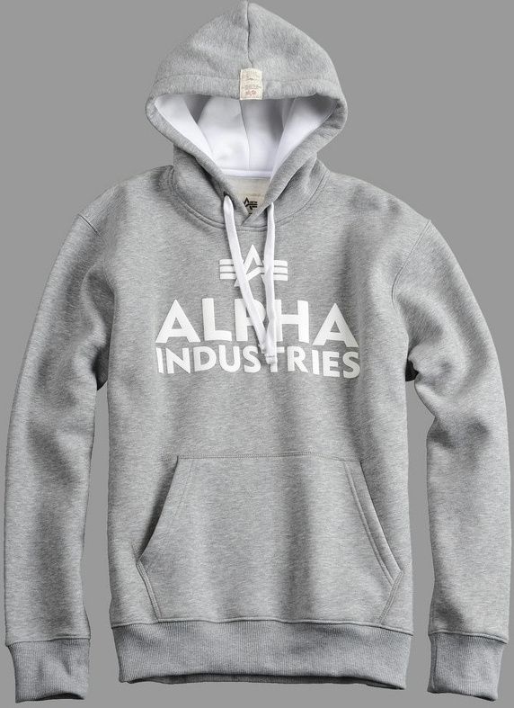 ALPHA INDUSTRIES Mikina Foam Print Hoody - šedá (143302/17)