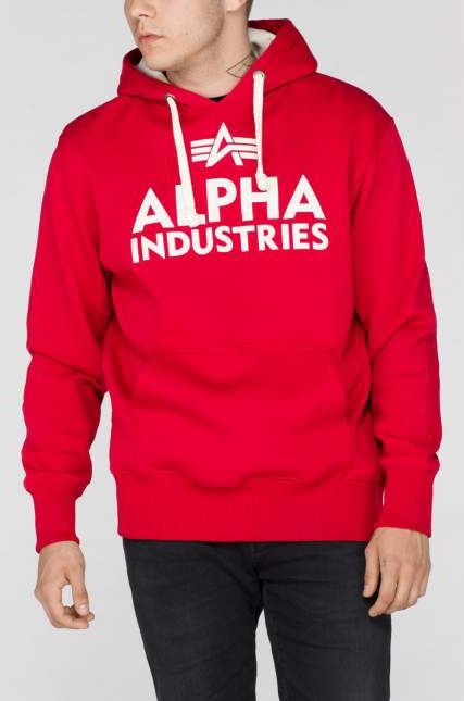 ALPHA INDUSTRIES Mikina Foam Print Hoody - speed red (143302/328)