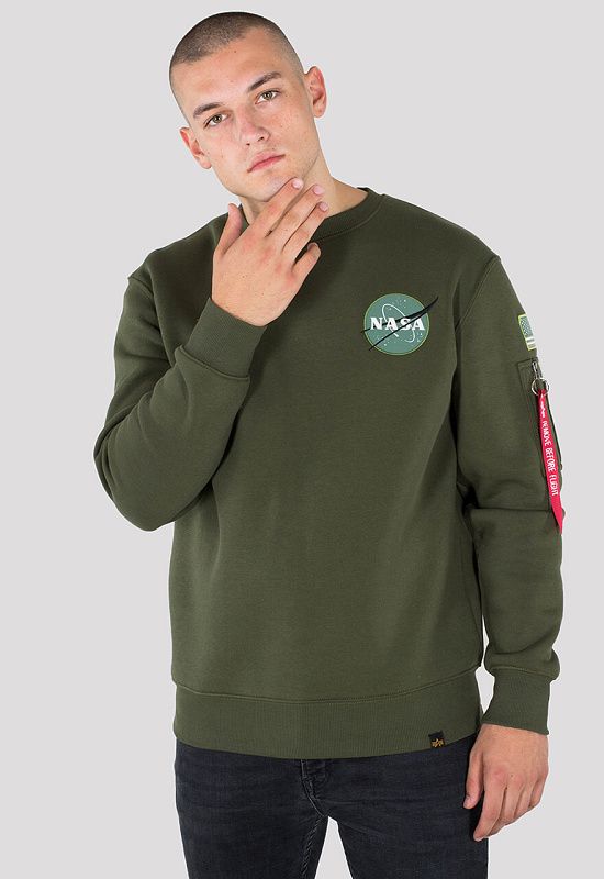 ALPHA INDUSTRIES Mikina Space Shuttle Sweater - dark green (178307/257)