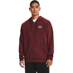 UNDER ARMOUR Mikina Essential Fleece FZ Hood - červená (1373881-690)