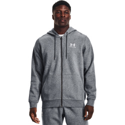 UNDER ARMOUR Mikina Essential Fleece FZ Hood - šedá (1373881-012)