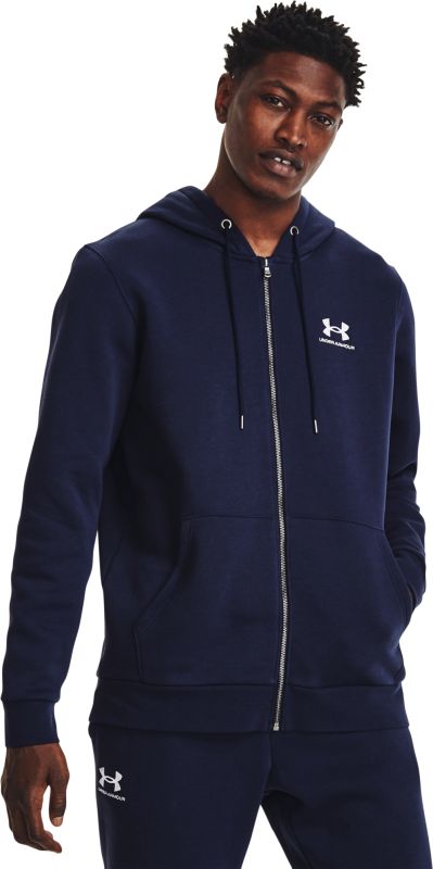 UNDER ARMOUR Mikina Essential Fleece FZ Hood - navy (1373881-410)