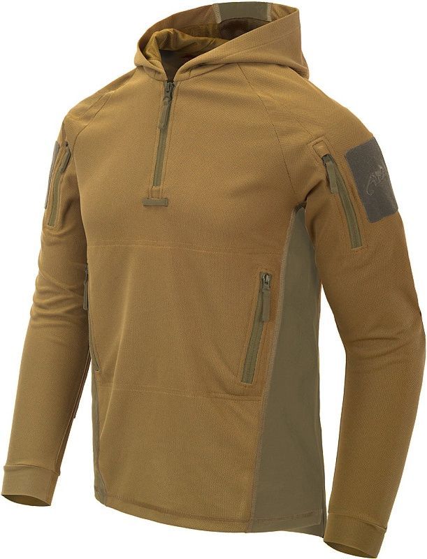 HELIKON Mikina s kapucňou RANGE HOODIE - TopCool - coyote / adaptive green (BL-BRH-TC-1112A)