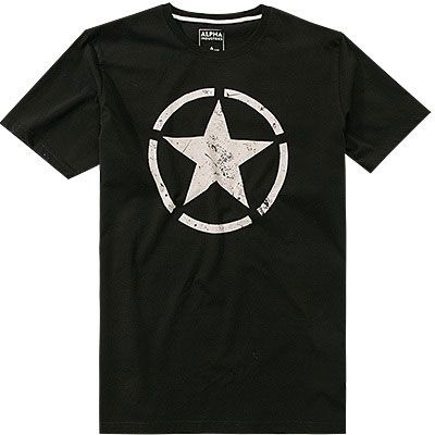 ALPHA INDUSTRIES Tričko STAR T - čierne (121513/03)