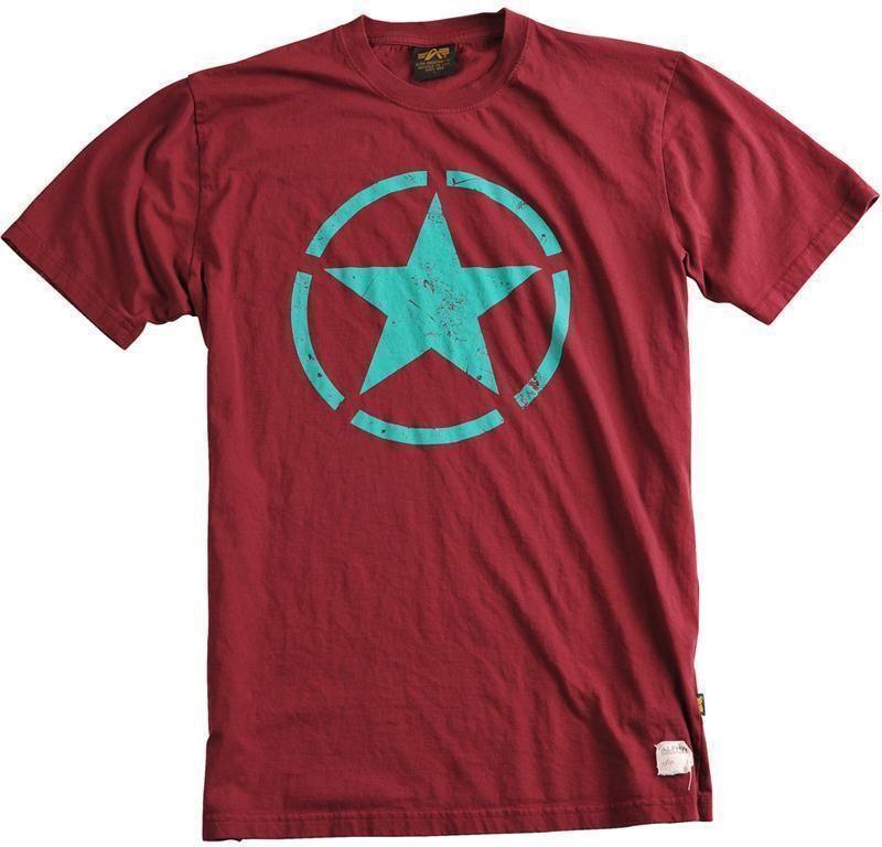 ALPHA INDUSTRIES Tričko STAR T - burgundy (121513/184)