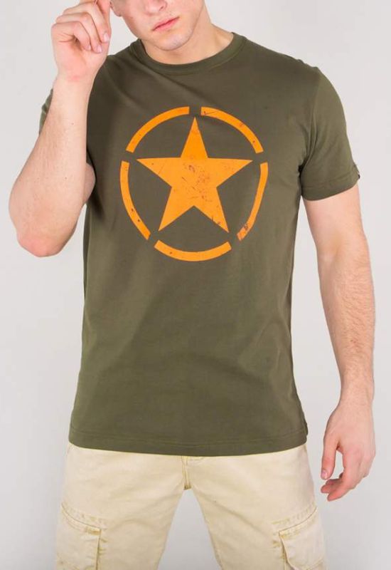 ALPHA INDUSTRIES Tričko STAR T - dark olive (121513/142)