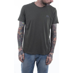 ALPHA INDUSTRIES Tričko BASIC T Small Logo Refl Print - dark olive (188505RP/142)
