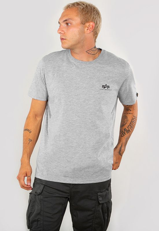 ALPHA INDUSTRIES Tričko BASIC T Small Logo - šedé (188505/17)