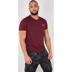 ALPHA INDUSTRIES Tričko BASIC T Small Logo - burgundy (188505/184)
