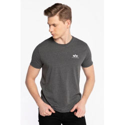 ALPHA INDUSTRIES Tričko BASIC T Small Logo - charcoal heather/white (188505/597)