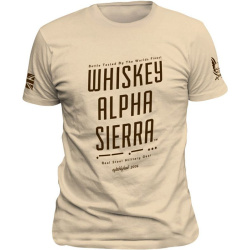 WARRIOR Tričko Whiskey Alpha Sierra - coyote (W-EO-TSHIRT-WAS-CT)