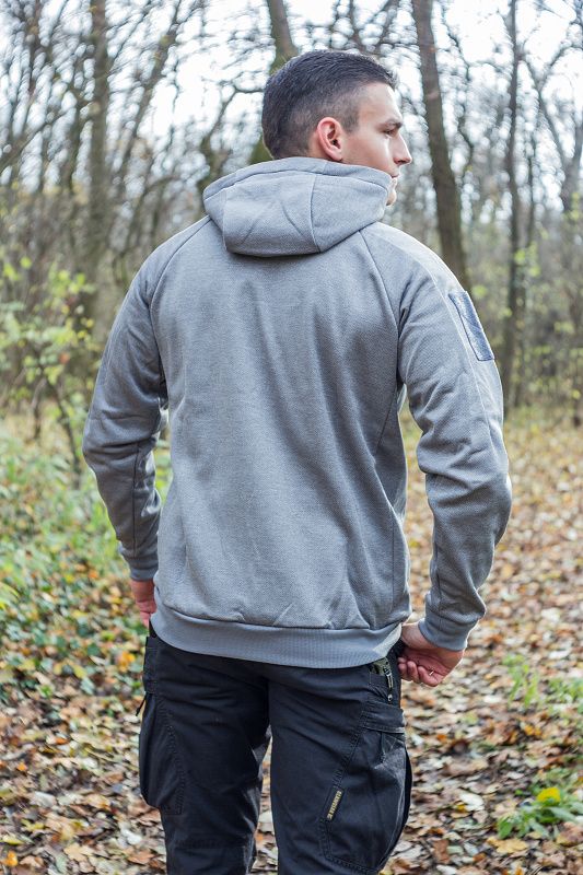 HELIKON Mikina s kapucňou Urban Tactical Hoodie - šedá (BL-UHF-PO-M3)