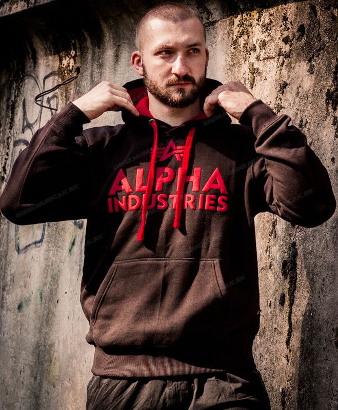 ALPHA INDUSTRIES Mikina Foam Print Hoody - čierna (143302/03)