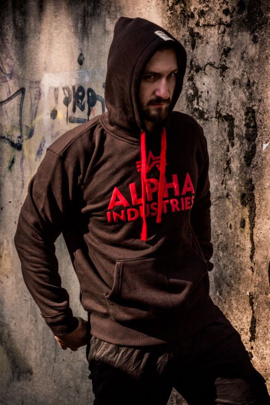 ALPHA INDUSTRIES Mikina Foam Print Hoody - čierna (143302/03)