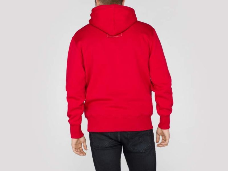 ALPHA INDUSTRIES Mikina Foam Print Hoody - speed red (143302/328)