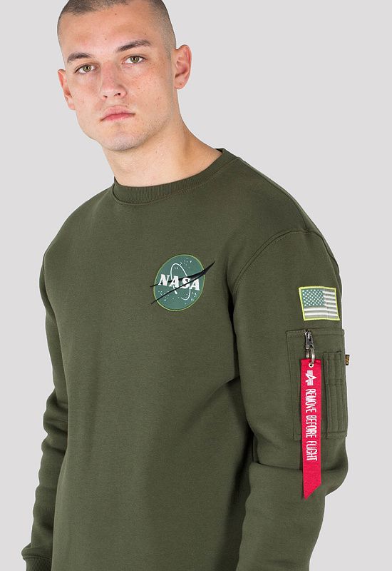 ALPHA INDUSTRIES Mikina Space Shuttle Sweater - dark green (178307/257)