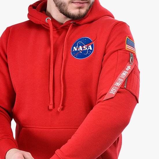 ALPHA INDUSTRIES Mikina Space Shuttle Hoody - speed red (178317/328)