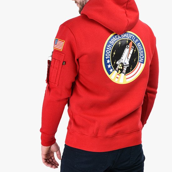 ALPHA INDUSTRIES Mikina Space Shuttle Hoody - speed red (178317/328)