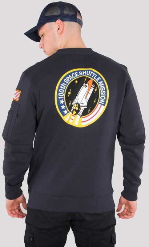 ALPHA INDUSTRIES Mikina Space Shuttle Sweater - modrá (178307/07)