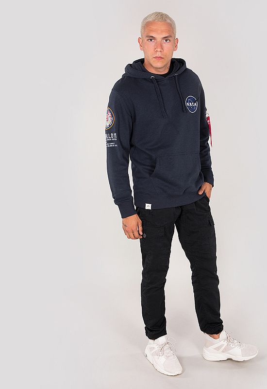 ALPHA INDUSTRIES Mikina Apollo 11 Hoody - modrá (188310/07)