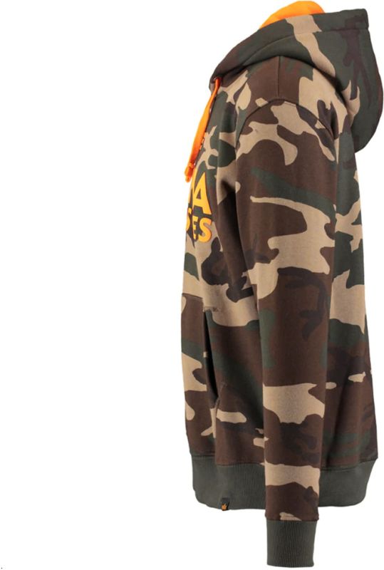 ALPHA INDUSTRIES Mikina Foam Print Hoody - woodland camo 65 (143302/408)