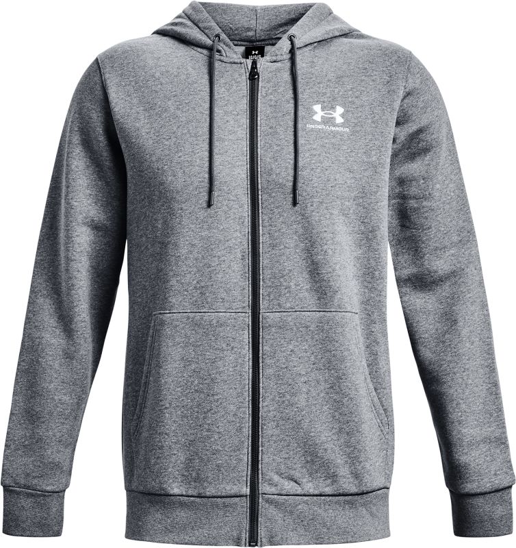 UNDER ARMOUR Mikina Essential Fleece FZ Hood - šedá (1373881-012)