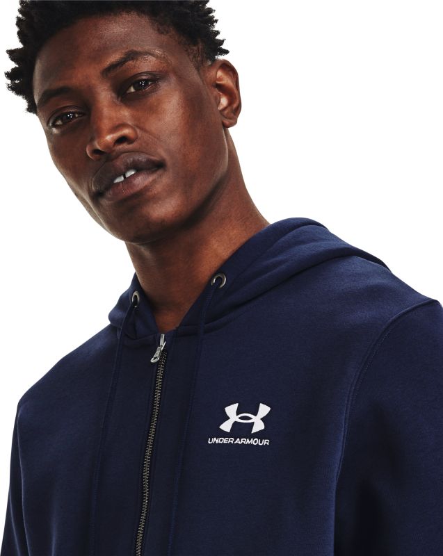 UNDER ARMOUR Mikina Essential Fleece FZ Hood - navy (1373881-410)