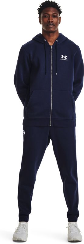UNDER ARMOUR Mikina Essential Fleece FZ Hood - navy (1373881-410)