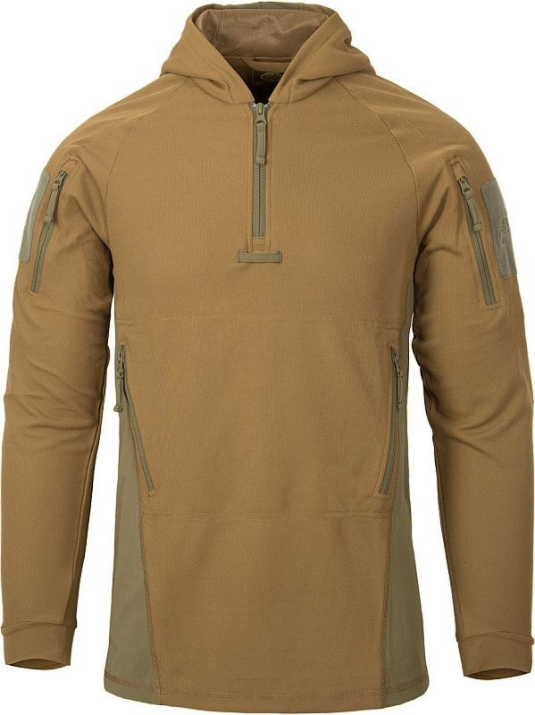 HELIKON Mikina s kapucňou RANGE HOODIE - TopCool - coyote / adaptive green (BL-BRH-TC-1112A)