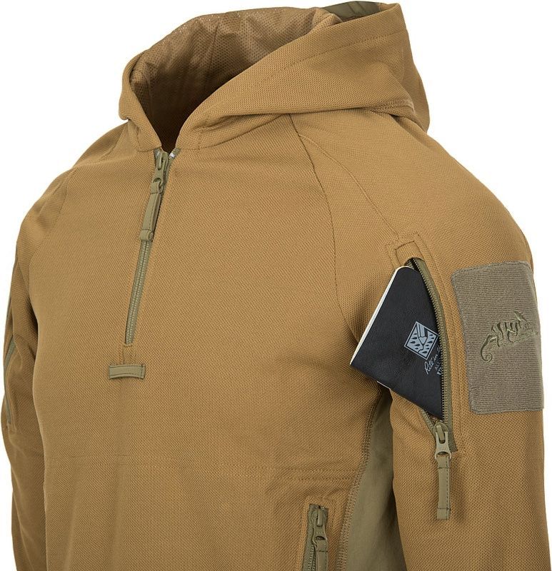 HELIKON Mikina s kapucňou RANGE HOODIE - TopCool - coyote / adaptive green (BL-BRH-TC-1112A)