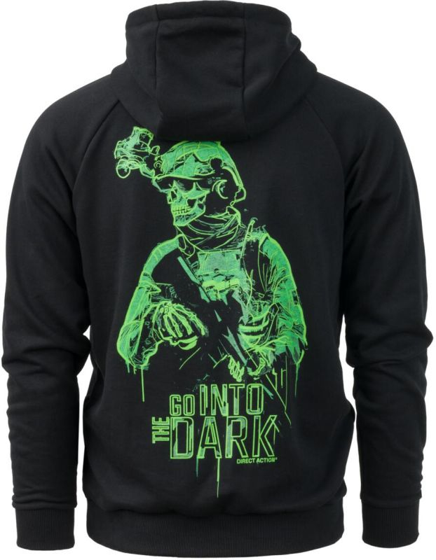 DIRECT ACTION Mikina s kapucňou Into the dark - black (HO-DAID-CTB-BLK)