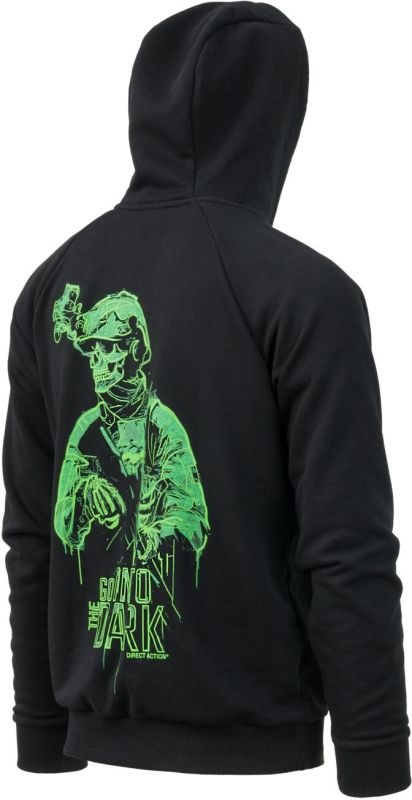 DIRECT ACTION Mikina s kapucňou Into the dark - black (HO-DAID-CTB-BLK)