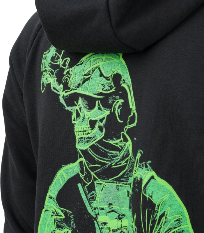DIRECT ACTION Mikina s kapucňou Into the dark - black (HO-DAID-CTB-BLK)