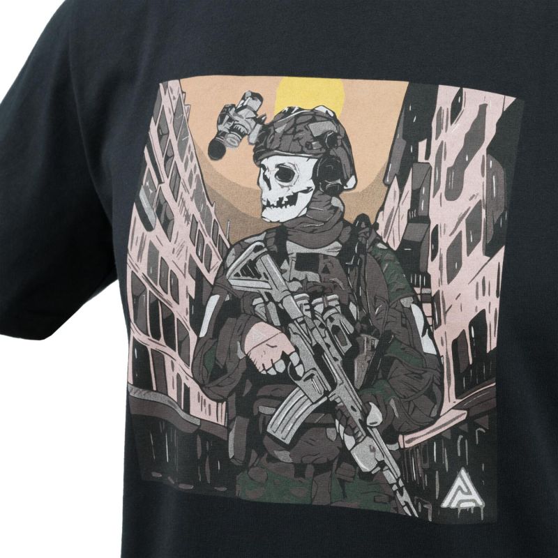 DIRECT ACTION Tričko Skeleton - black (TS-SKTN-CTN-BLK)