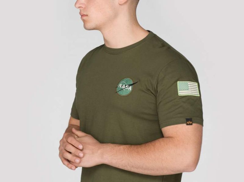 ALPHA INDUSTRIES Tričko Space Shuttle T - dark green (176507/257)